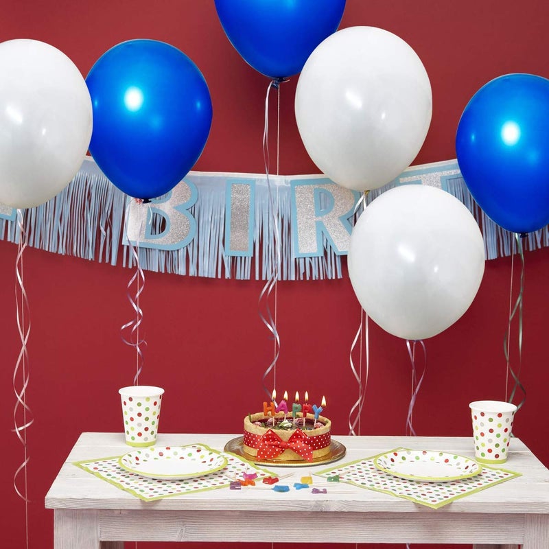 GaesQae Royal Blue Balloon,100pcs 12 inch Blue balloons for Birthday Party Decoration Wedding Baby Shower Graduation Decoration. - Image 5